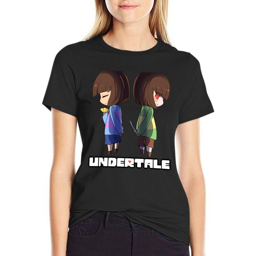 Undertale - Футболка Chara And Frisk с графикой, женская футболка