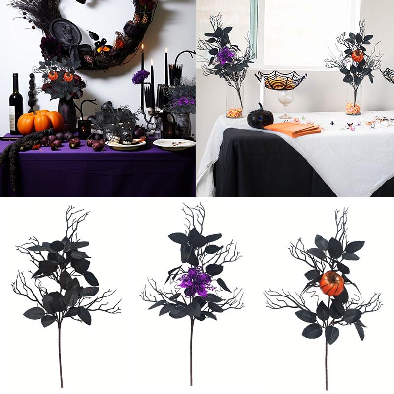 Halloween Plastics Decorative Artificial Tree Branches Party Decoration Simulated Pumpkin Arrange Props 3 Styles