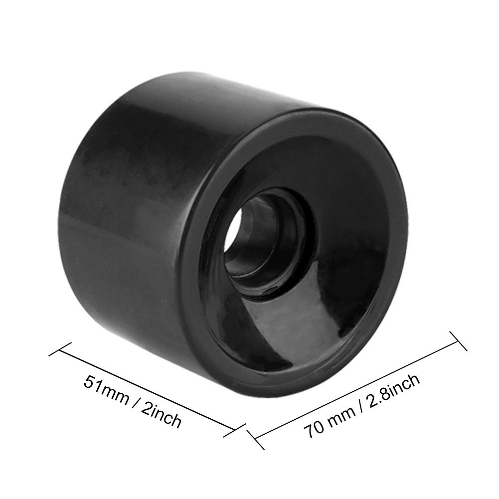 PUENTE 4 шт. набор 70*51 мм высококачественные полиуретановые колеса для скейтборда длинные колеса для доски (черный)