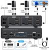 Dual HDMI 2.0 & USB 3.0 Input Hub with HDMI & Quad USB Output