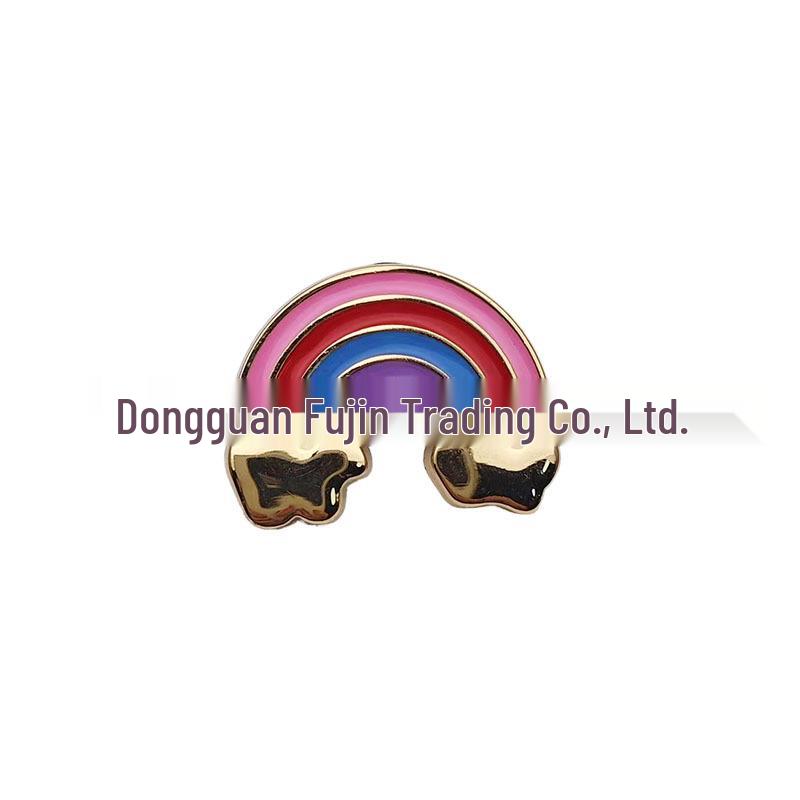 Rainbow Horse Metal Flower Shoe Charms for Crocs Accessories