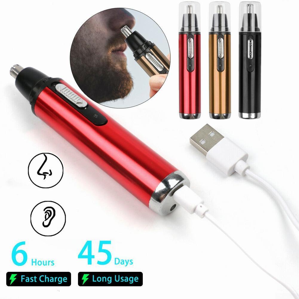 Removal Nose Hair Trimmer Electric Rechargeable Sliding ON/OFF Switch