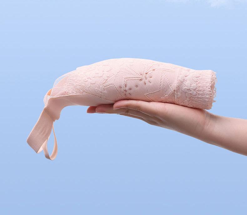 Large Size Women Lingerie Full Cup Minimizer Thin Bra Wireless Brassiere Sexy Lace Underwear Gathered Push Up Bralette