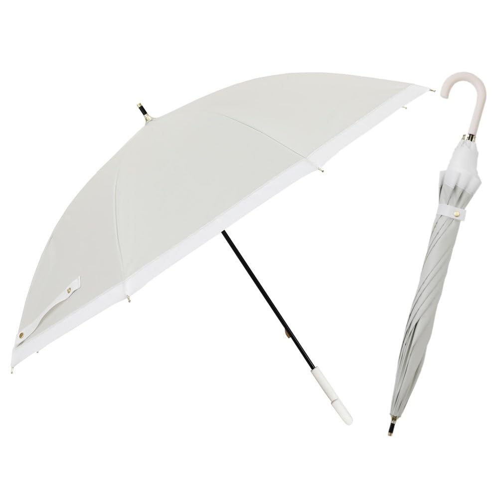 Ogawa Длинный Зонт от Солнца с Блокировкой УФ-лучей Подходит для Солнца и Гросгрейн Простой Идеальный Подарок для или в качестве Праздника LINEDROPS 57412 Женский Зонт, Коэффициент