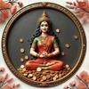 Винтажная металлическая табличка Лакшми Круглое настенное искусство Декор Знак Богатства и Процветания