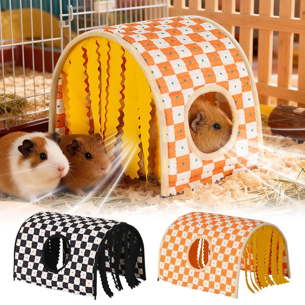 Large Space Hamster Shelter Breathable Tassel Tunnel Cute Small Animal Cage Pet Accessories