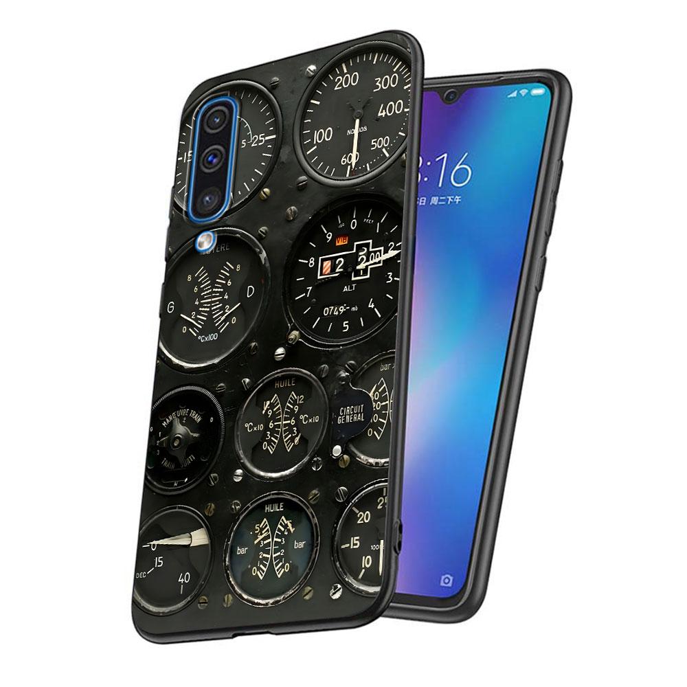 Aeroplane Pilot Cockpit Case for Samsung Galaxy A10s A50 A50s A02s A03s A20 A30 A20e A70 A70s A20s A30s A10 A40 TPU Black Cover