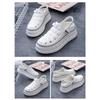 Женские сандалии New Roman Shoes Woven Thick Bottom Inner High White Shoes