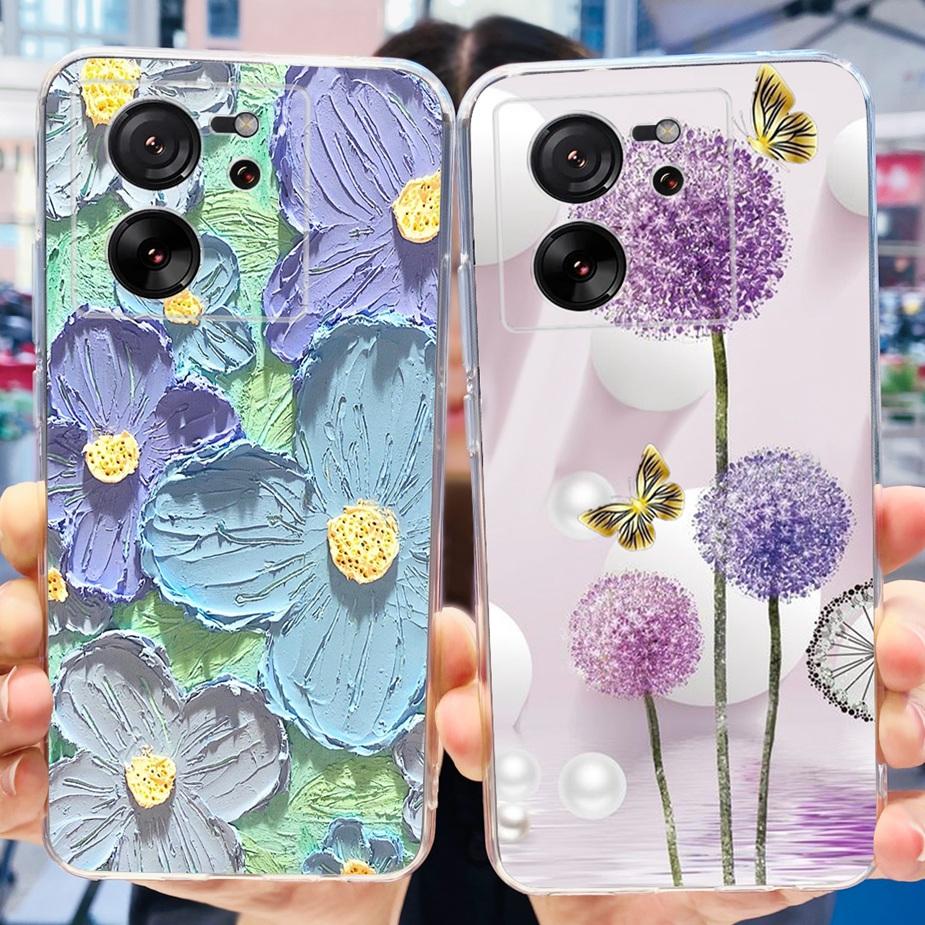 Чехол для Xiaomi 13T Pro Роскошная окрашенная задняя крышка Прозрачный силиконовый чехол для телефона Для Xiaomi Mi 13T Pro 13TPro Мягкие чехлы Сумки 6.67''