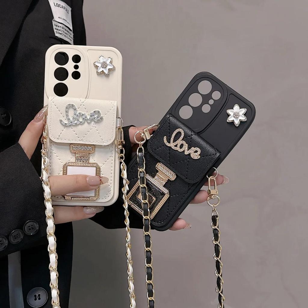 Кожаный чехол через плечо для телефона Samsung Galaxy S22 S23 S24 Ultra Plus A55 A15 A05 A05S A54 A34 A24, женский держатель для карт 5G