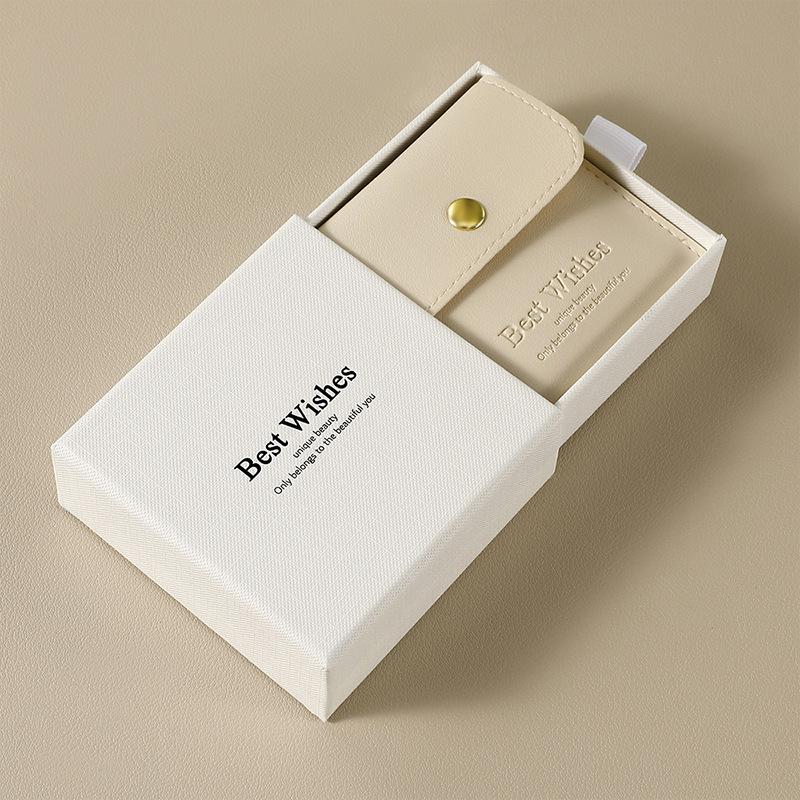 Элегантный органайзер для ювелирных изделий из ПУ кожи, набор сумок на кнопках, застежка для хранения ожерелий, браслетов, серег, подарочная упаковочная коробка