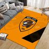 Hull City AFC Flannel Printed Carpet, Home Sofa Decoration for Living Room & Bedroom, Non‑Slip Play Flannel Floor Mat for Game Room