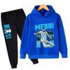 Autumn Football Star Messi 3-12Y Children Hoodies Sets Pants Suit 2 Pcs Sets Kids Boy Girl Clothing Casual Fashion Tracksuits