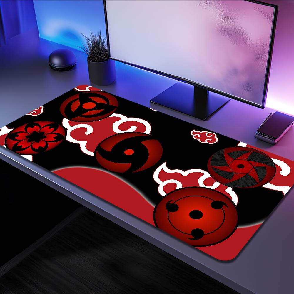 Anime NARUTO Akatsuki Mousepad Large Desk Mat Keyboard Ergonomic Office Rubber PC Non-slip Anti-fray Home Custom Game