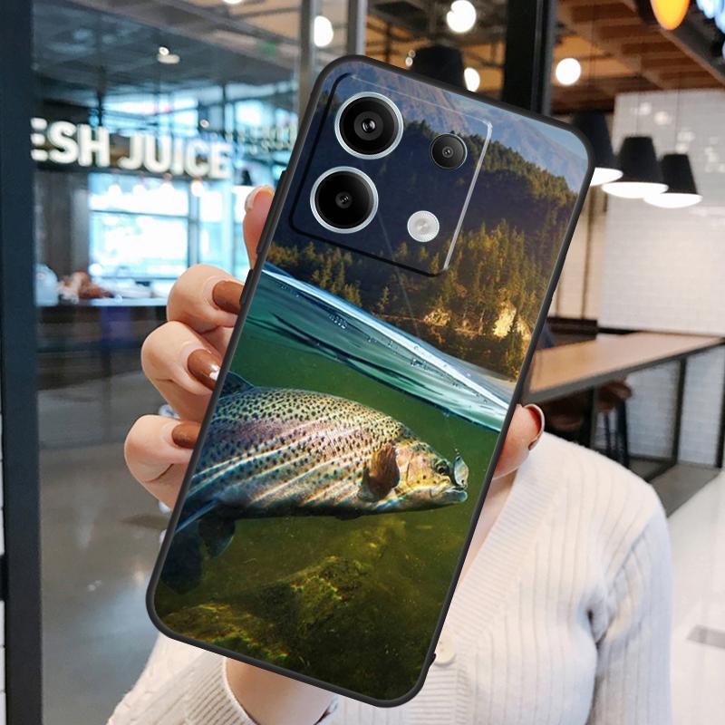 Rainbow Trout Fishing Skin Case For Xiaomi Redmi Note 13 Pro 10 11 12 14 15 Pro Plus Redmi 15C 14C 10C 12C 13C 15 Cover