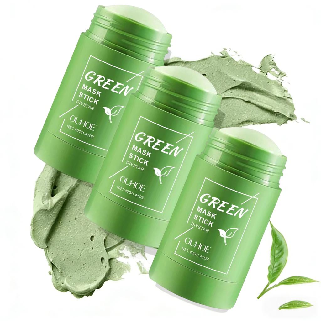 1~5 шт. Зеленый чай Глиняный стик для лица Зеленая маска-стик от прыщей, сужение пор, черных точек, экстракт зеленого чая, очищающая маска для лица
