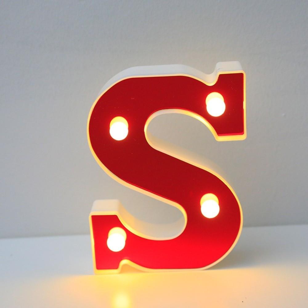 Red White Color LED Light Letters 16cm Size LED Letter Night Light Club Decoration