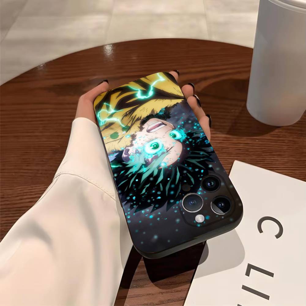 Чехол для телефона My H-Hero A-Aacademia Deku для iPhone 17,16,15,14,13,12,11,Pro,X,Xs,MAX,Plus, Мягкий ТПУ, Приятный для кожи Чехол