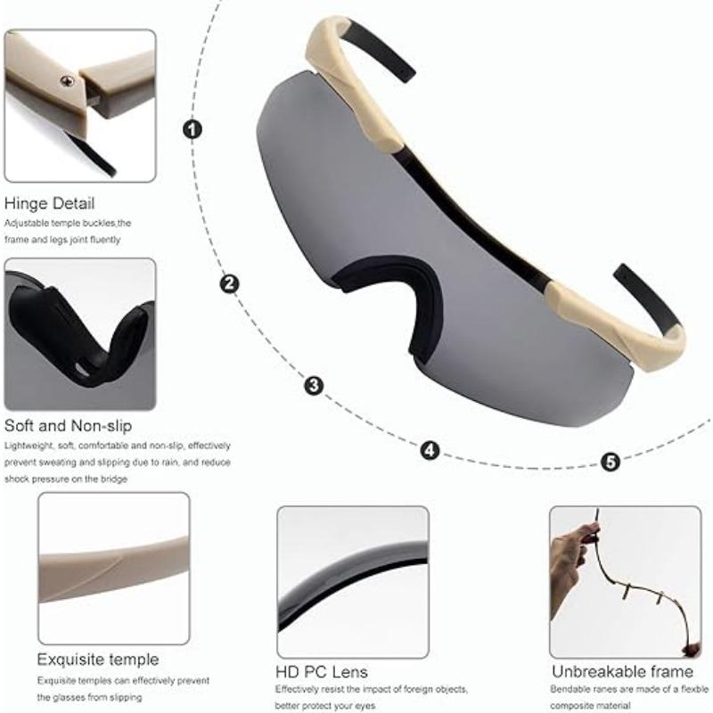 1 комплект очков для стрельбы на открытом воздухе с футляром, ударопрочные тактические очки с 3 сменными линзами, защитные очки для мужчин и женщин