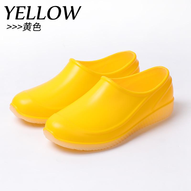 Rain Shoes Men's and Women's Fashion Outer Wear Water Shoes Non-slip Rubber Shoes Low-top Summer Reflective Short Rain Boots Kitchen Work