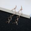 Women Drop/Dangle Fashion Accessories Twisted Long Line Ear Line Ear Studs Jewelry Drop Earrings