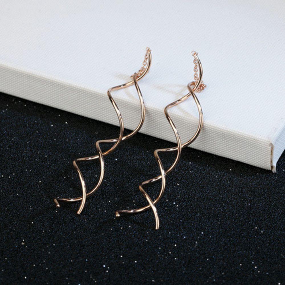 Women Drop/Dangle Fashion Accessories Twisted Long Line Ear Line Ear Studs Jewelry Drop Earrings