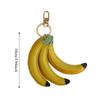 Cute Fashion PU Leather Pendant PU Banana Fruit Key Ring Creative Fruit Banana Keychain  Female