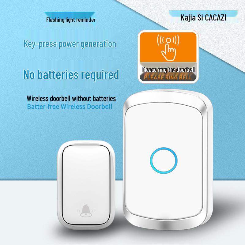 Battery-Free Waterproof Wireless Doorbell with Long-Range Smart Remote Control