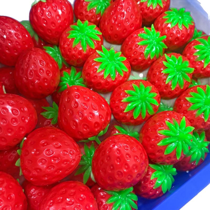 Хрустящая Клубничная Фруктовая Ультратонкая Ледяная Кожа Антистресс Сжимаемая Игрушка Клубничная Формируемый Стресс-Шар Для Офисного Стола