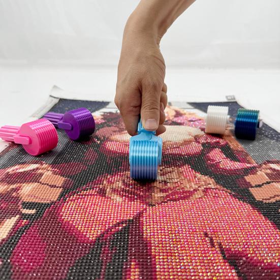 Ролик для алмазной мозаики, вышивка стразами, инструмент для рукоделия «сделай сам», съемный инструмент для алмазной мозаики с эргономичной ручкой для быстрой и надежной укладки алмазов