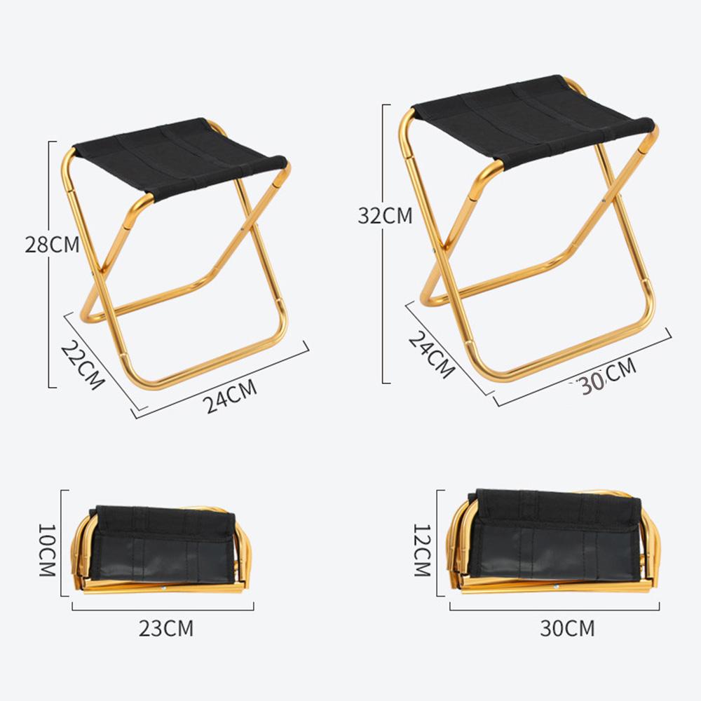 Folding Small Stool Fishing Chair Aluminum Alloy Outdoor Portable Picnic Folding Chair Ultralight MIni Storage Fishing Chair