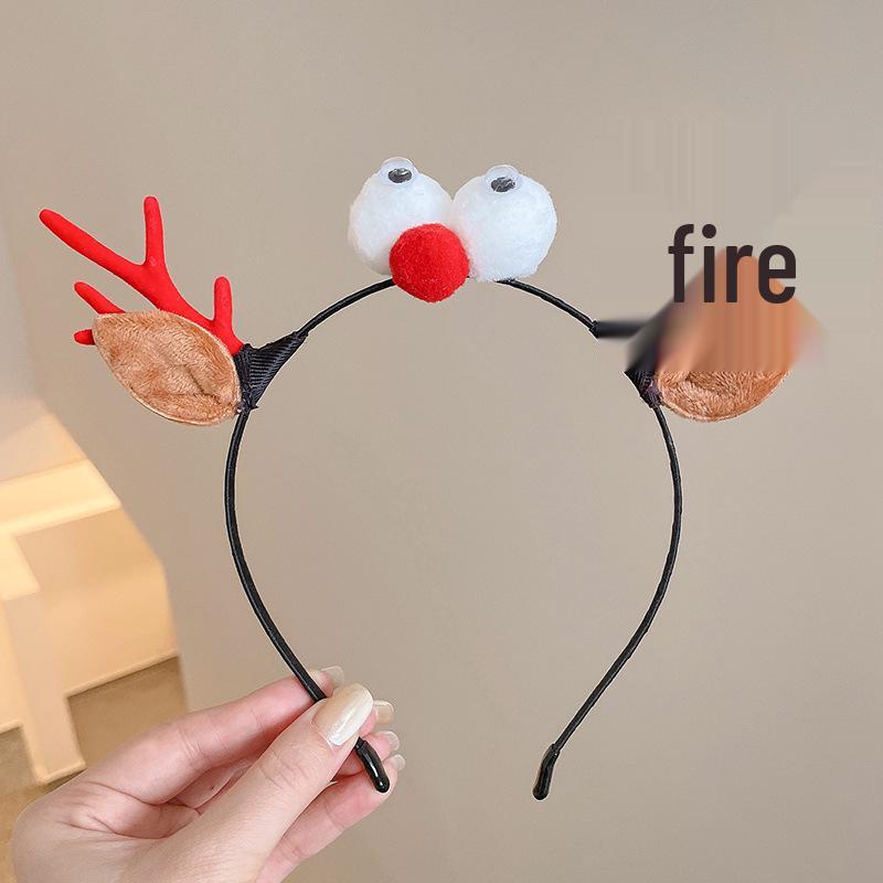 Children's Christmas Antler Headband Hair Clip - Festive Holiday Accessory