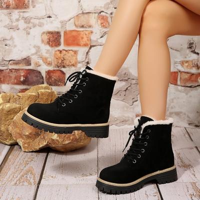 Обувь нового стиля: Ботильоны большого размера на толстом каблуке, толстом каблуке, с круглым носком, толстой подошвой и молнией сбоку.