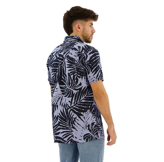 Superdry Open Collar Print рубашка с коротким рукавом