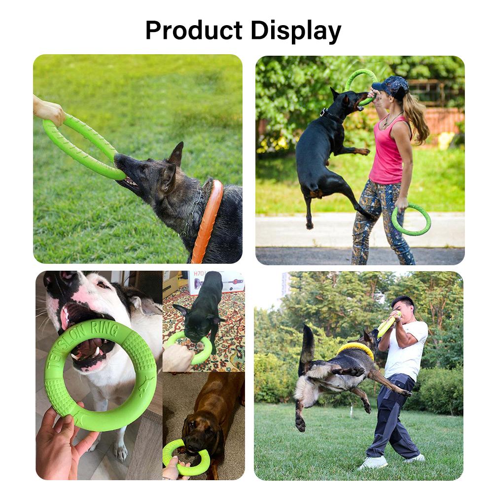 Круглые кольца Игрушки для собак Анти-укус Летающие Плавающие Тренировочное кольцо Игрушки-пуллеры ЕВА Интерактивная жевательная игрушка для маленьких и средних собак