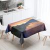 Sunset Tablecloth Natural World Landscape  Stain Resistant Waterproof Rectangular  Kitchen Table Home Decor