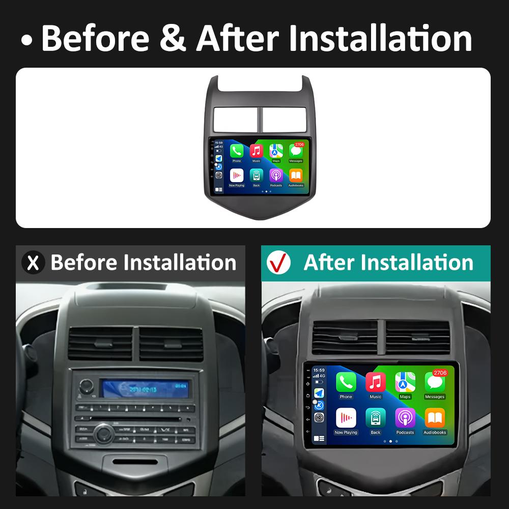 Для Chevrolet AVEO Sonic 2011 2012 2013 Интеллектуальная система Беспроводной Carplay Автомобильный мультимедийный аудио-видео проигрыватель GPS-навигация BT