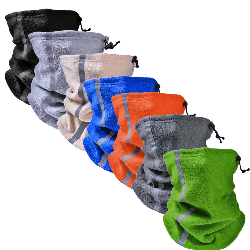 Регулируемые флисовые гетры, теплые светоотражающие защитные чехлы для лица, зимний теплый уличный спортивный шарф