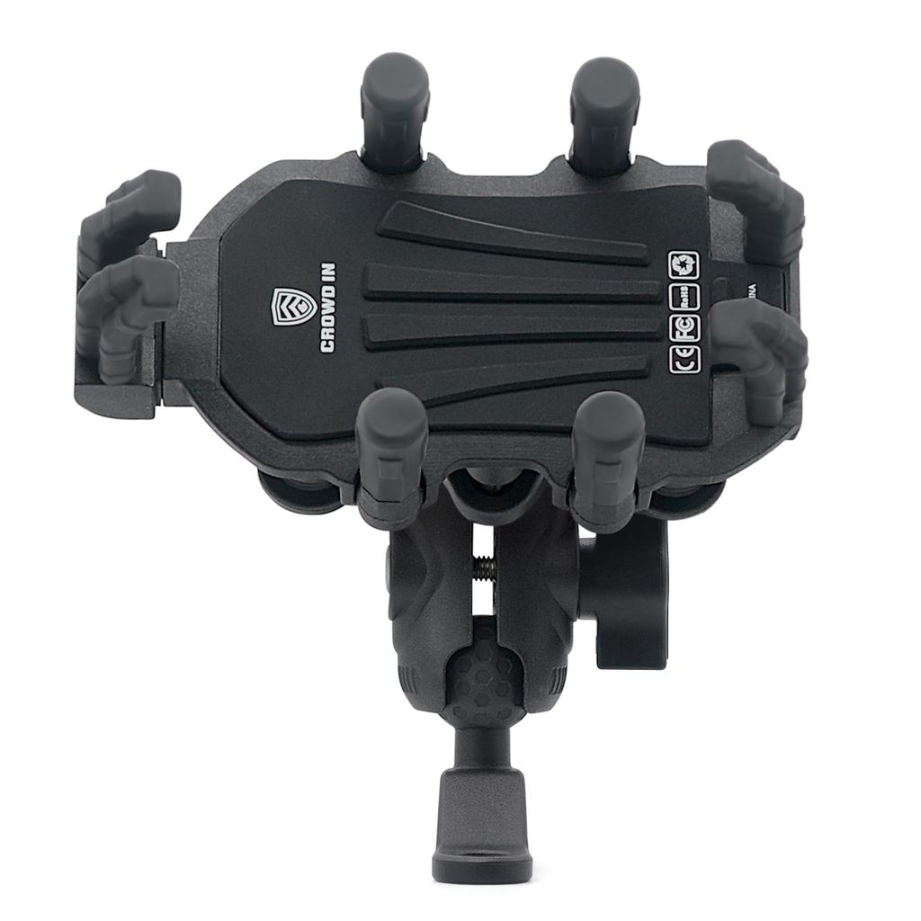 Motorcycle Phone Mount, Upgrade Anti-theft Ultra-Stable Bike Phone Holder,Phone Clamp for Motorcycle, Rearview Mirror Phone Mount for IPhone, Samsung