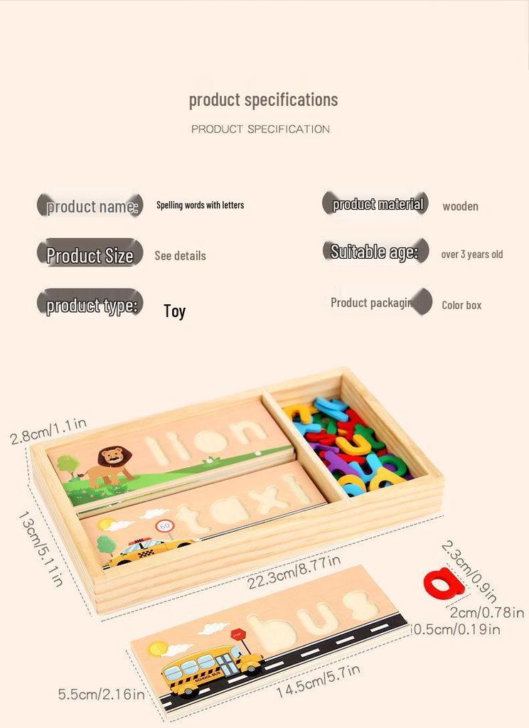 Children's English Alphabet Wooden Letter Matching Set