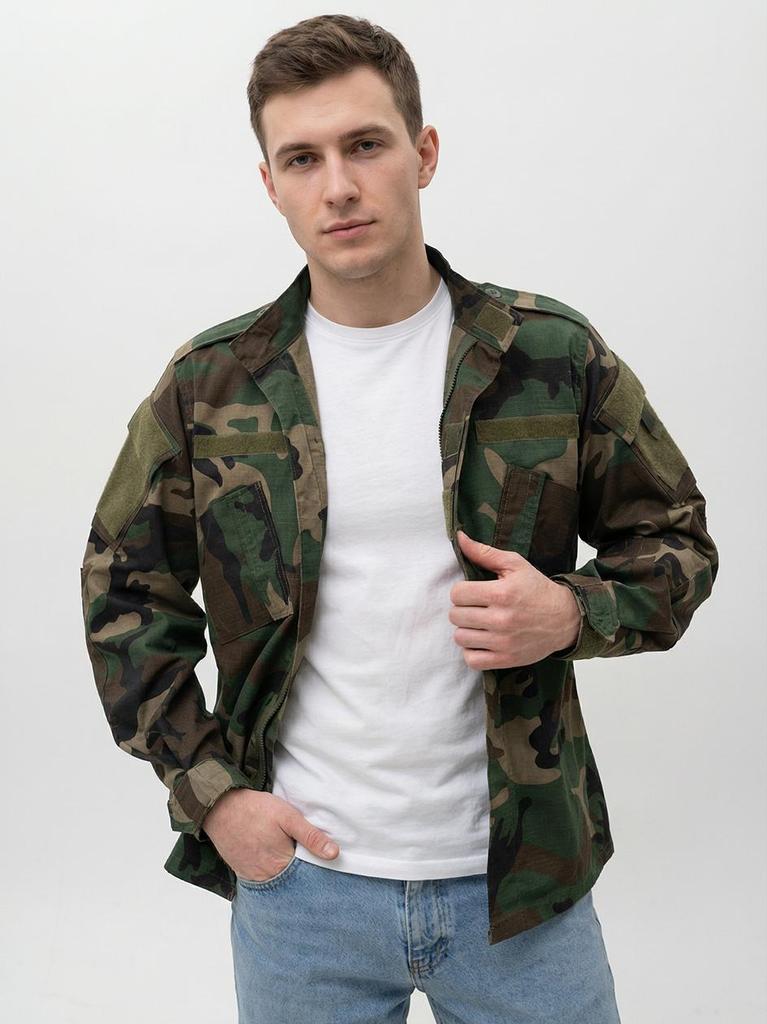 Men's Woodland Camo Jigga Wear Uniform Sweatshirt L
