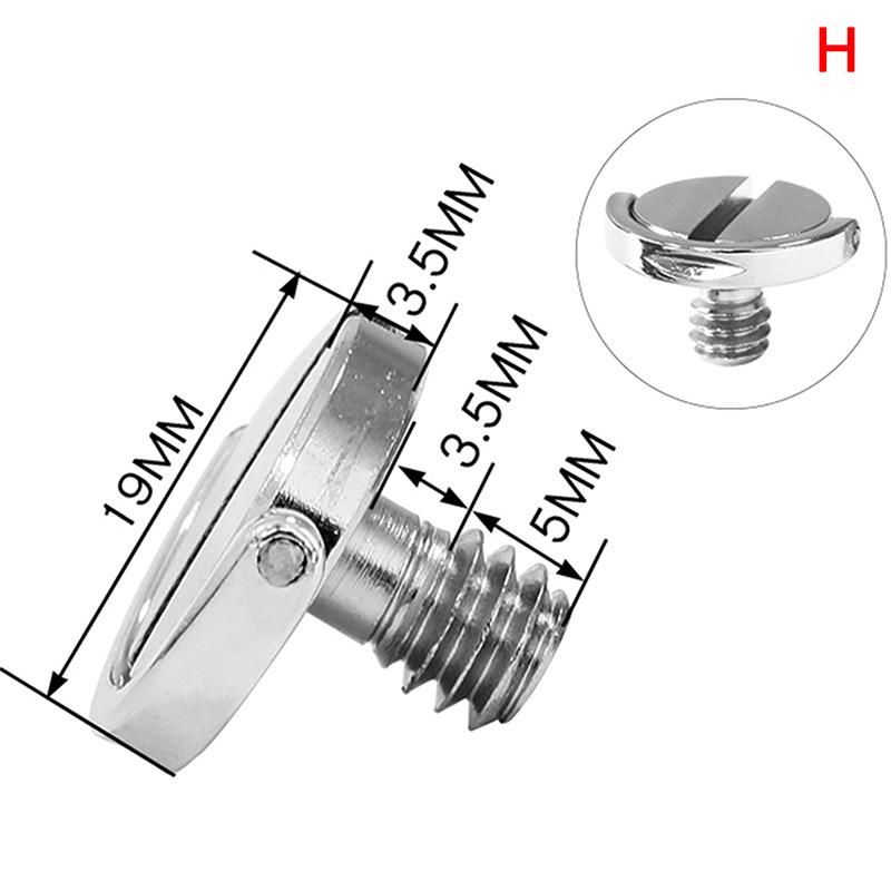 Винт для камеры 1/4 для быстросъемной пластины. 1/4-дюймовый складной штатив с D-образным кольцом-адаптером.