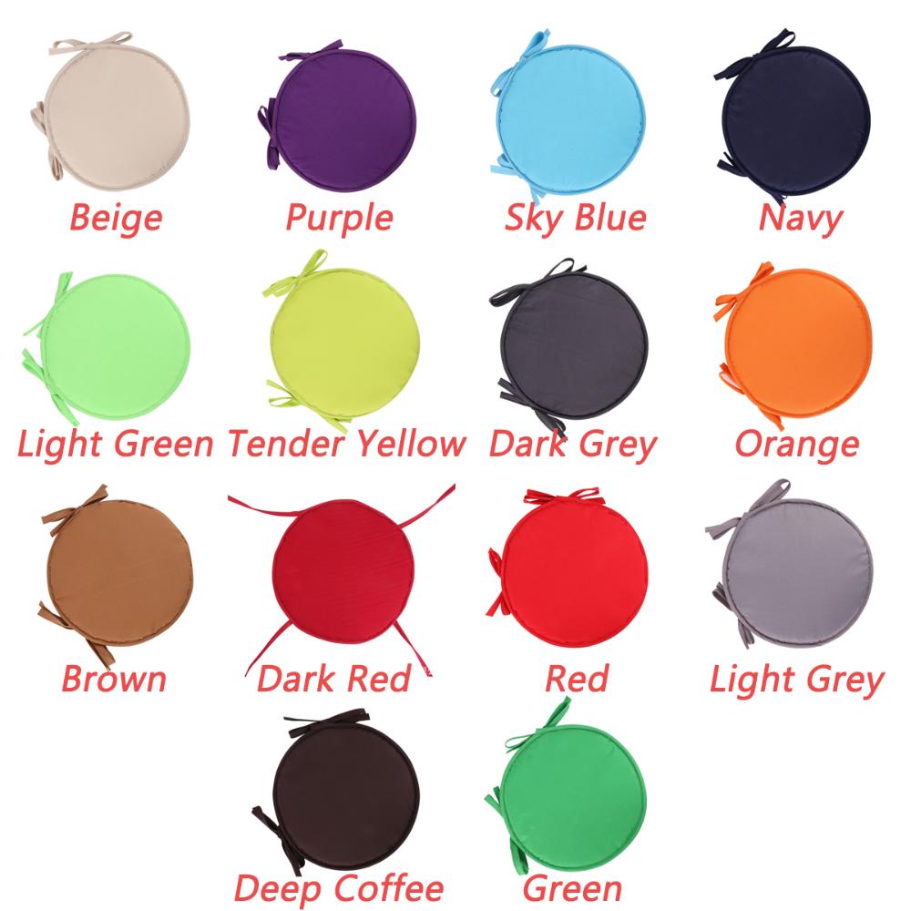 Офис В помещении На улице Однотонный Моющийся Домашнее украшение Подушка для сиденья Круглая подушка Чехол для стула