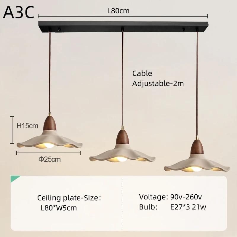 Спальня домашний ресторан светодиодный подвесной светильник в скандинавском стиле креативный кремовый стиль современное искусство средневековое освещение прикроватная лампа Wabi Sabi