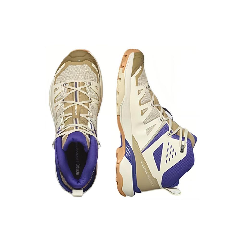 SALOMON X Ultra 360 Удобные Универсальные Нескользящие Прочные Высокие Функциональные Ботинки для Активного Отдыха Мужская Обувь Коричневый Серый Синий 473781