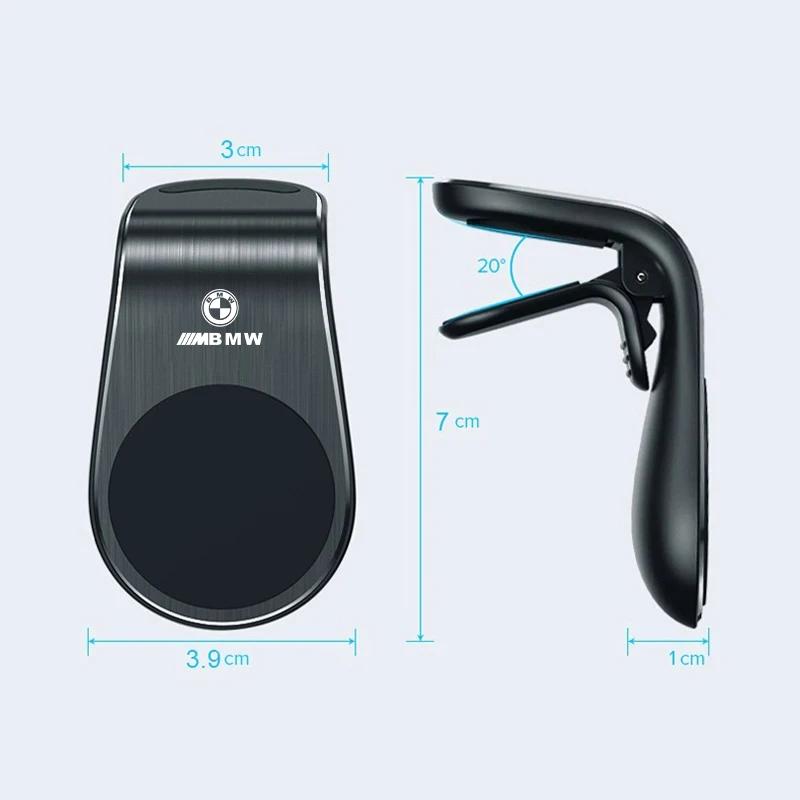 WDDI5 80% New Car Magnetic Phone Holder Air Vent Clip Mount Rotation For BMW iX3 F07 E46 F48 F39 F34 F40 F45 F46 G30 G20 G32 E70 E71