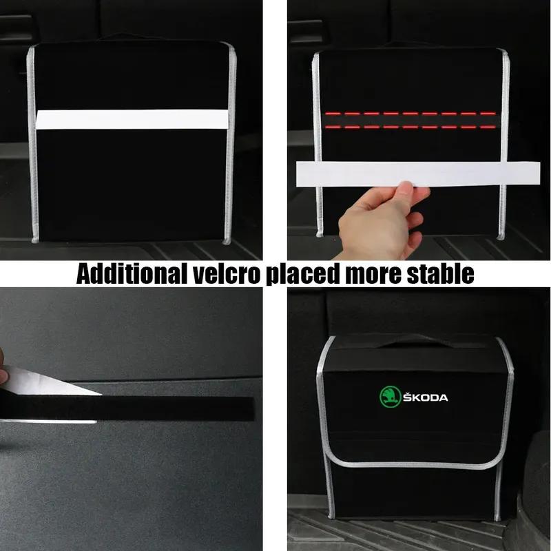 Автомобильный ящик для хранения в багажнике, коробка для мелочей, наведения порядка Для Skoda Octavia 3 2 A5 A7 Yeti Deriv Kodiaq Combi Visions Enyaq RS Deriv