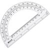 EBOOT 2 Pcs Plastic Protractor Clear 180 Degrees Transparent Protractor for Geometry, 4 Inch and 6 Inch