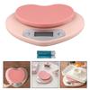 Convenient Pink Heart Shaped LCD Kitchen Scale Accurate 5kg Weighing Results