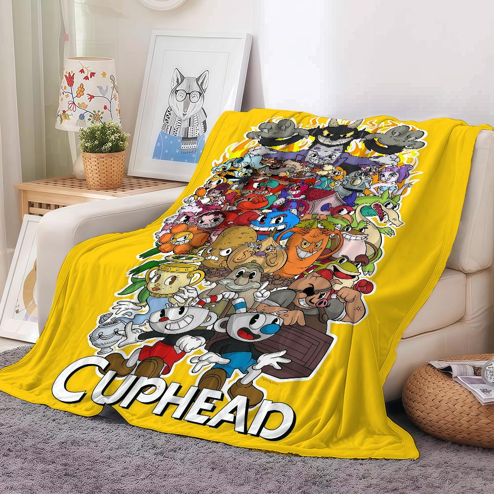 Забавная Игра C-Cuphead Одеяло Теплое И Мягкое Подходит Для Спальни Гостиной Дивана Кровати Офиса Путешествий Кемпинга